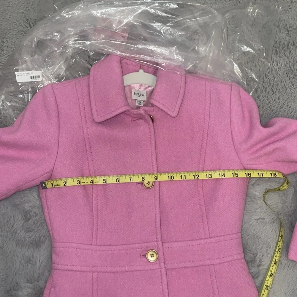 Last One NWT PINK J. CREW Wool-blend lady coat - Picture 8 of 17